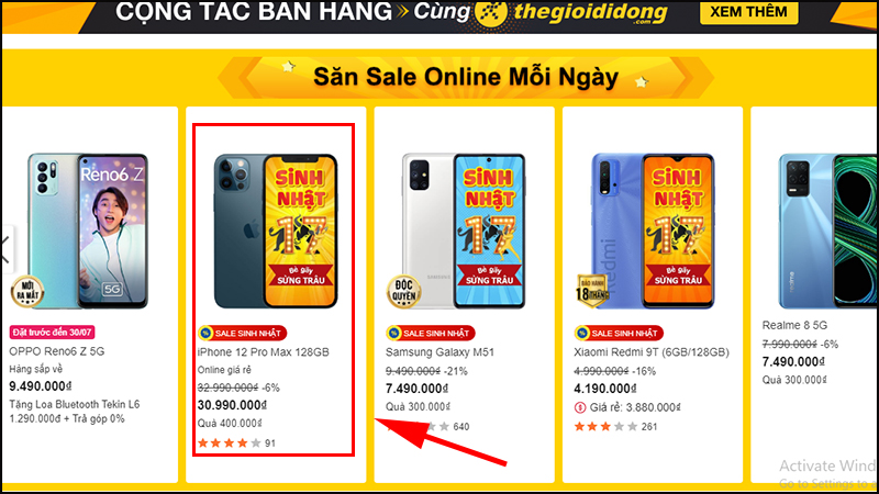 Chọn sản phẩm muốn mua ở trang web Blog Kiến Thức